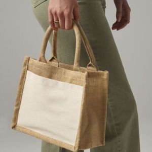 Personalised Cotton Pocket Jute Gift Bag